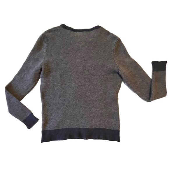 J.CREW Sweatshirt Sweater Crewneck 100% Lambswool Gray Blue Knit Men’s Sz L - Picture 2 of 9